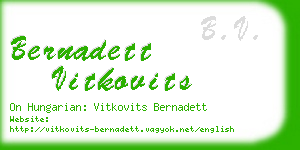 bernadett vitkovits business card